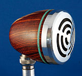 BlowsMeAway Productions custom wood bullet microphone - inlay